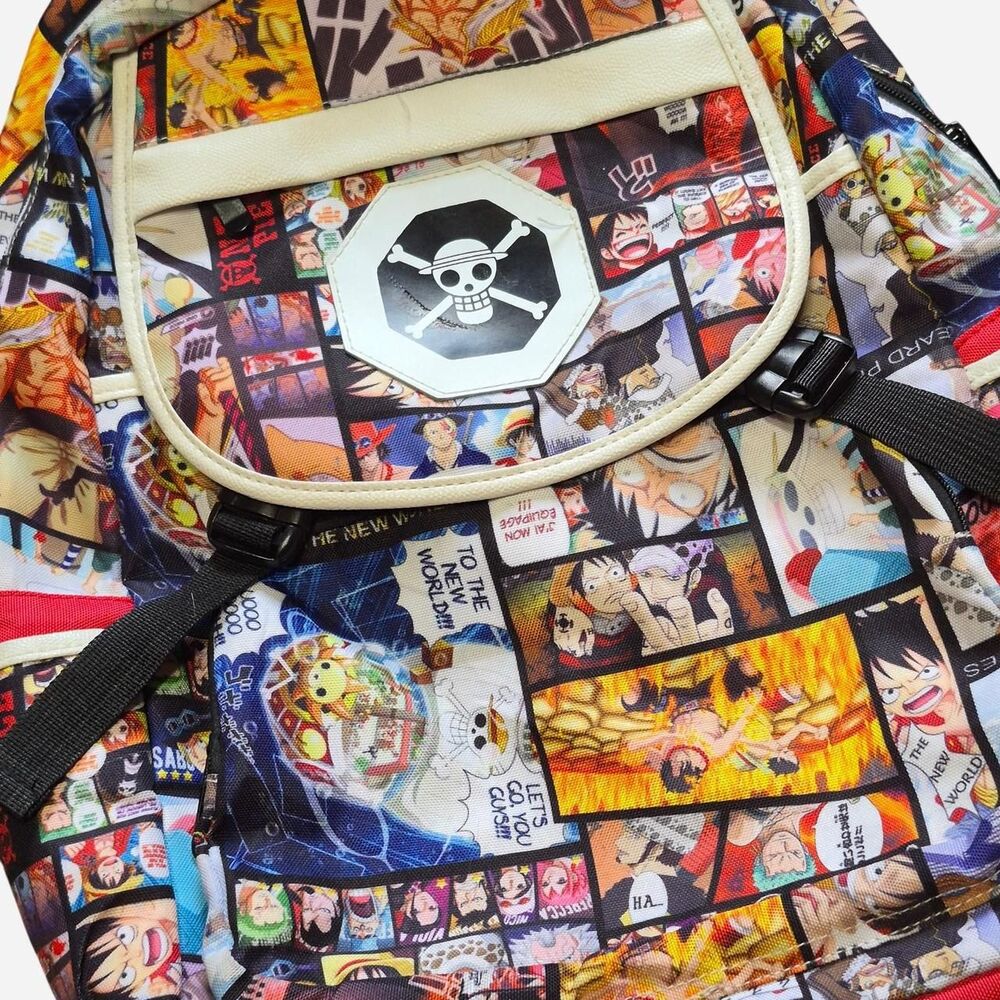 One-piece Manga Panel Print Backpack